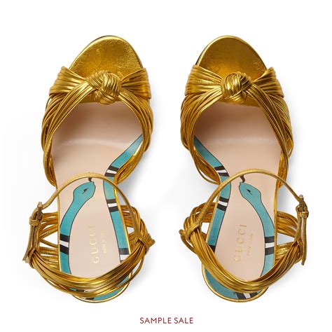 gold sandals gucci|gold Gucci sandals size 8.